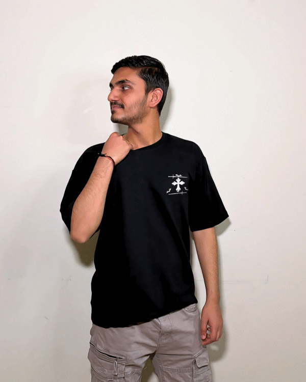 Duality Oversized Tee – Gothic Streetwear Graphic - Image 2